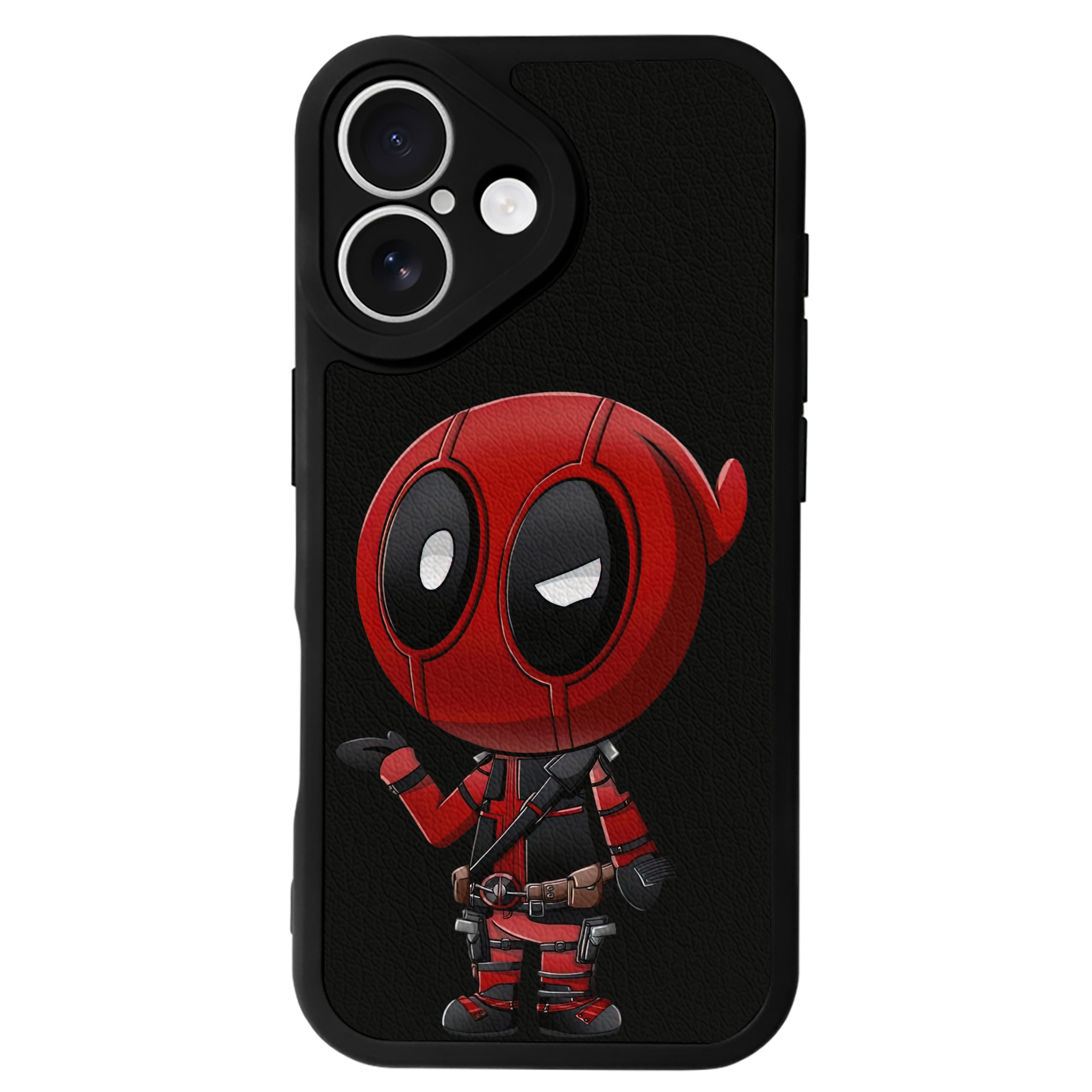 （画像用） Deadpool デッドプール 【iPhone 16シリーズ対応】シリコンスマホケース（レザー調） 材質：シリコン